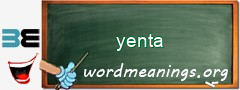 WordMeaning blackboard for yenta